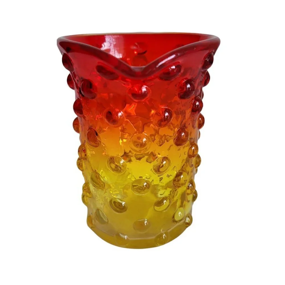 Vintage Kanawha Amberina Hobnail Mini Pitcher 3 3/4